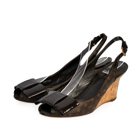 louis vuitton wedge sandals|louis vuitton amarante slingback sandals.